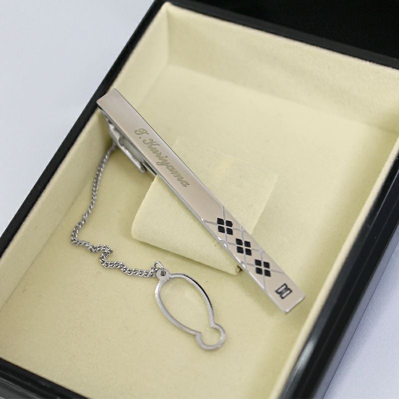 DAKS ダックス ネクタイピン チェーン付き dt5073 名入れ | PARCELA