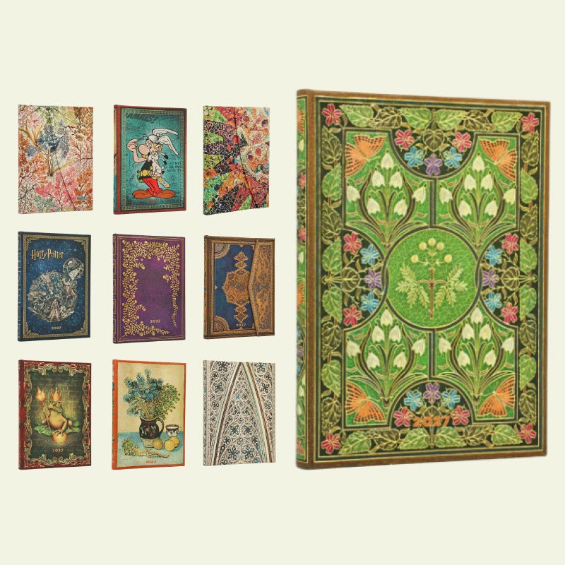【2027】ペーパーブランクス 2027年 ダイアリー 【ミディ】サイズ 　月間インディックスシールプレゼント スケジュール帳 　Paperblanks 125×180mm 130×180mm プレゼント