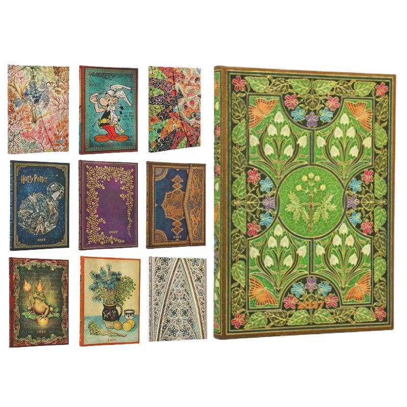 【2027】ペーパーブランクス 2027年 ダイアリー 【ミディ】サイズ 　月間インディックスシールプレゼント スケジュール帳 　Paperblanks 125×180mm 130×180mm プレゼント