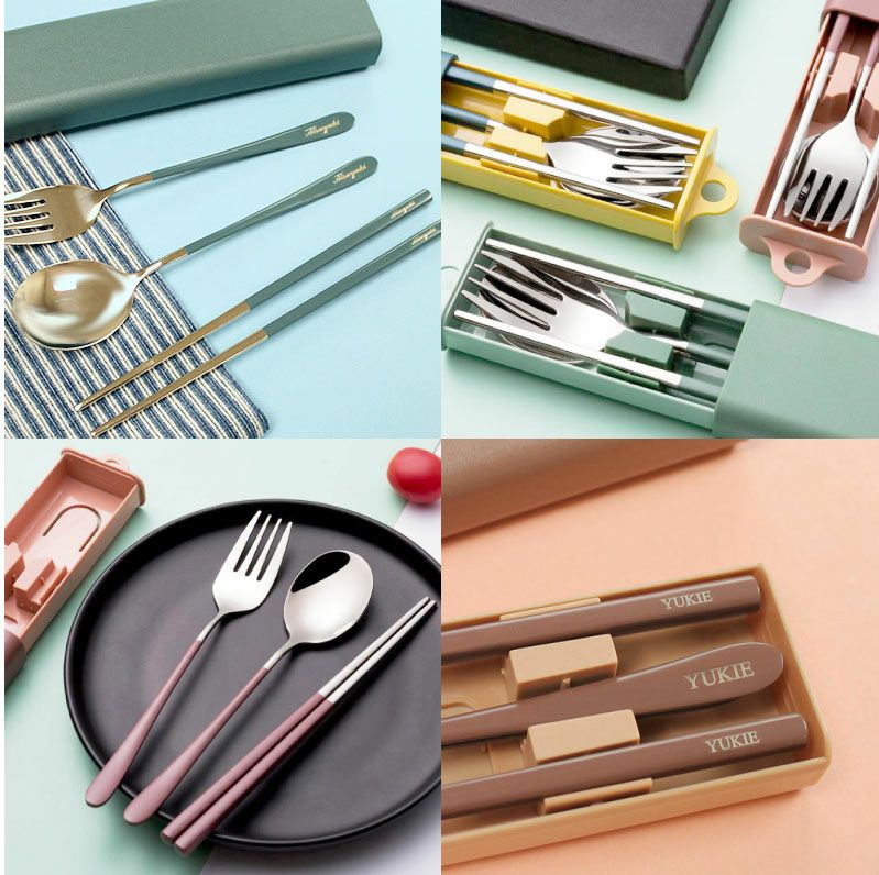 【名入れ対応】カトラリーセット 携帯用 お箸 スプーン フォーク マイカトラリー 名入れ彫刻 ラディッシュブラウン グリーン ブルー 持ち運び SDGs 学校 職場 アウトドア キャンプ