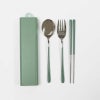 【名入れ対応】カトラリーセット 携帯用 お箸 スプーン フォーク マイカトラリー 名入れ彫刻 ラディッシュブラウン グリーン ブルー 持ち運び SDGs 学校 職場 アウトドア キャンプ