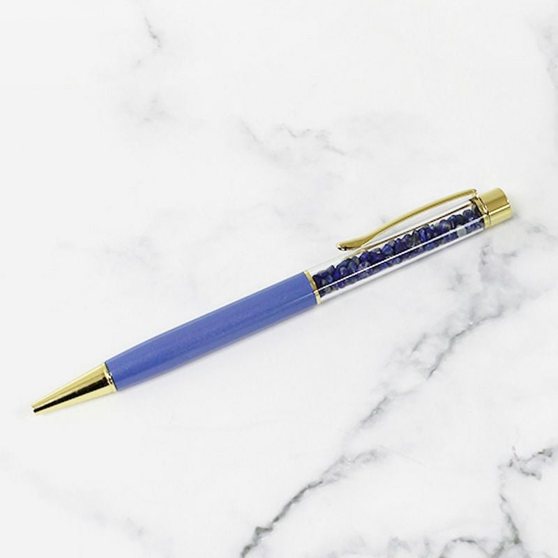 【名入れ対応/即日出荷】天然石ボールペン ジェットストリーム搭載 ボールペン パワーストーン さざれ石 ツイスト式 ラピスラズリ ローズクォーツ シトリン ペリドット ガーネット アメジスト ディープローズクォーツ 贈り物 プレゼント