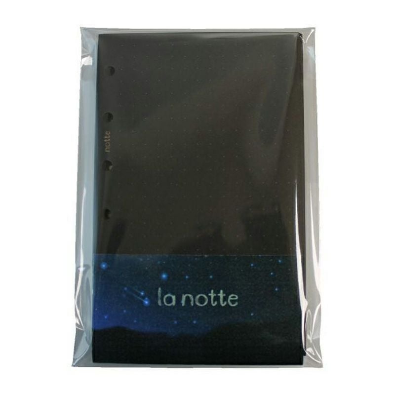 la notte ラノッテ ミニ6サイズリフィル50枚入り ドット罫 黒い