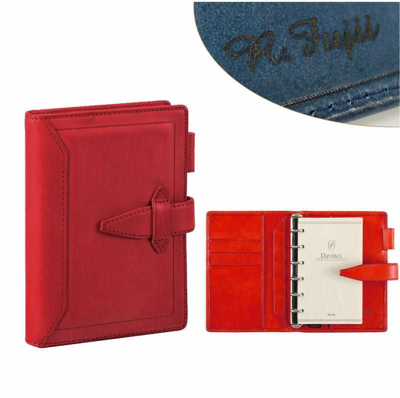 ダヴィンチシステム手帳 ロロマクラシック ポケットサイズ レッド