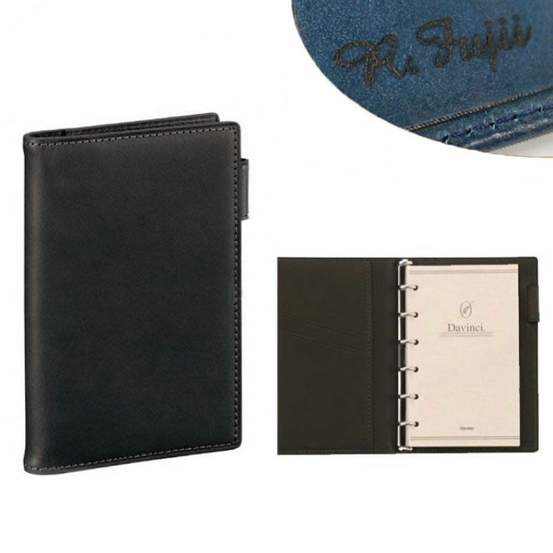 ダヴィンチ Davinci システム手帳 オールアース Allearth スリムポケットサイズ ブラック 11mm ミニ6