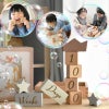 【名入れ彫刻】 コッコレストーリー アニバーサリーつみき coccole story cocory friends 積木 おもちゃ ベビー 赤ちゃん 成長記録 写真 フォト 記念 雑貨 幼児 知育 1歳 マタニティ ギフト プレゼント 出産祝い