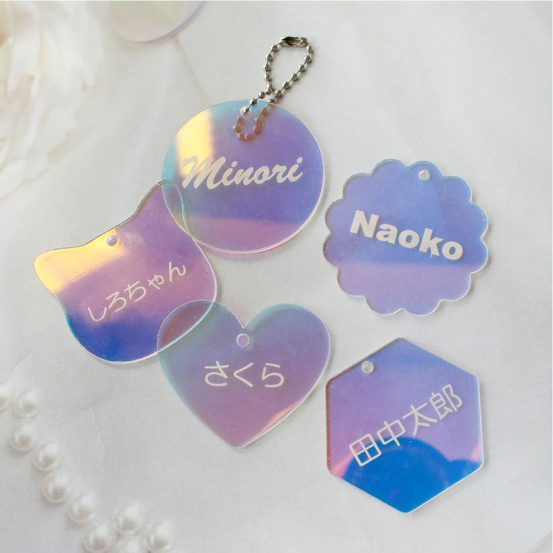 名入れ ネームタグ オーロラ ボールチェーン付 | PARCELA［パルセラ］