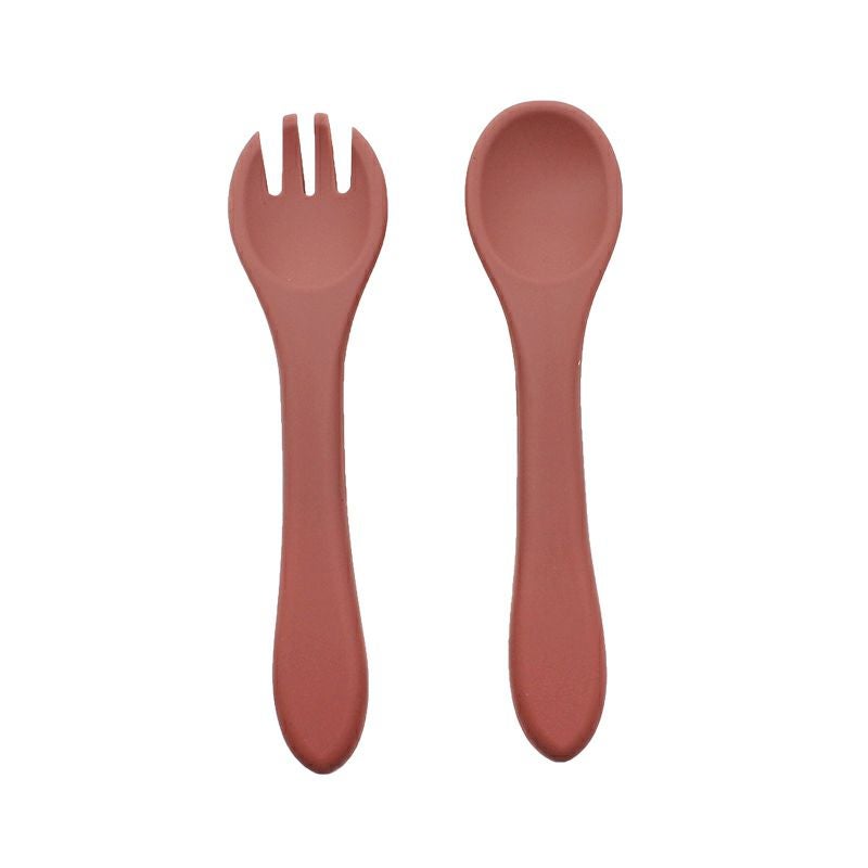 【名入れ】シリコン スプーン フォーク シリコン カトラリー キッズ 幼児 子供 食器 離乳 ピンク ブルー モカ くすみカラー 出産祝い 誕生日 ギフト 記念 プレゼント