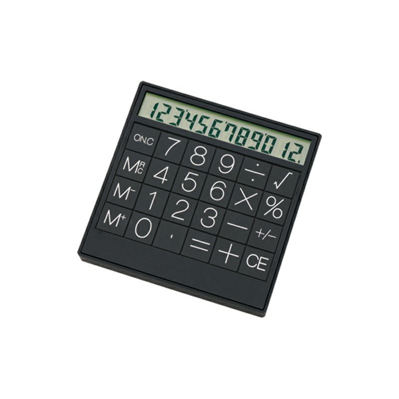 【名入れ無料】トップソーラーカリキュレーター 電卓 スクエア ソーラー グッドデザイン賞受賞 シンプル ブラック ホワイト レッド ロイヤルブルー 記念品 ノベルティ 販促