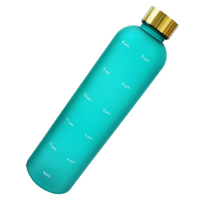 【名入れ】 水飲みボトル 1000ml 1リットル ウォーターボトル プラスチックウォーターボトル  モチベーション タイムマーカー リマインダー 水筒 水分補給 美容 健康 シンプル おしゃれ アウトドア スポーツ ランニング ジム ギフト ノベルティ ブラック レッド グリーン