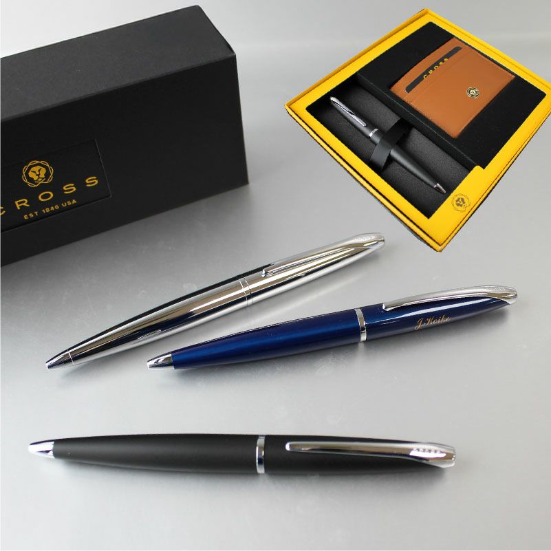 名入れ無料】 CROSS ATXボールペン カードケース付BOXセット ギフト