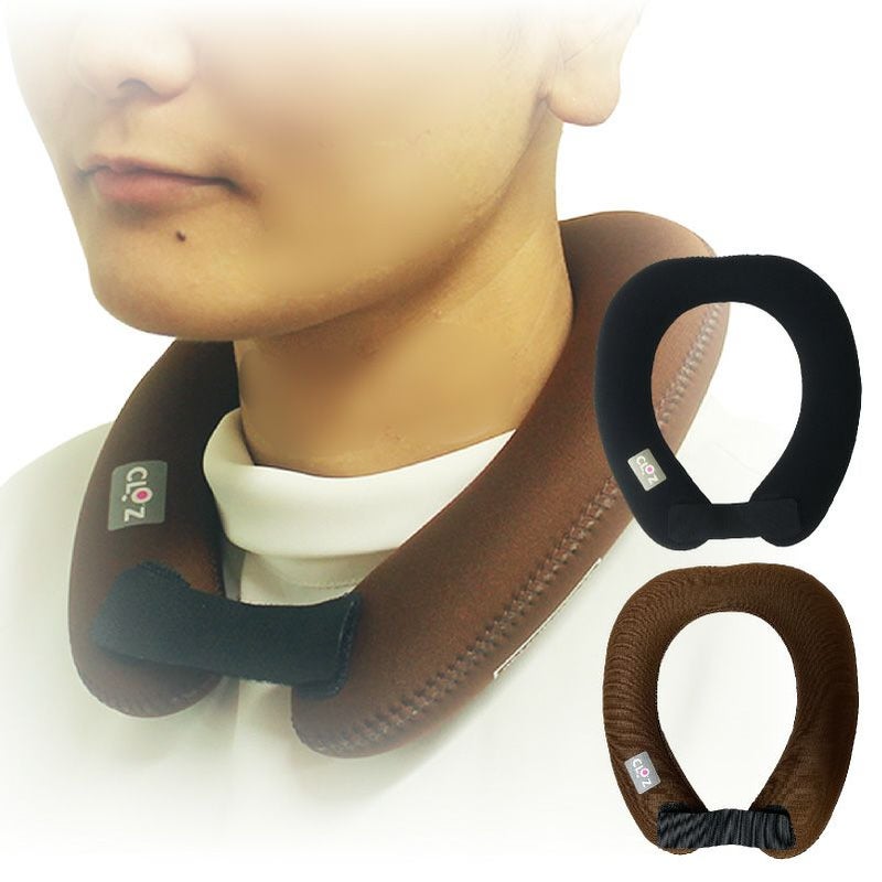 　クロッツ やわらか湯たんぽ エアタイト 肩用タイプ 日本製 温冷両用 ネッククーラー ネックピロー 電子レンジ 保温  冷却 カイロ 冷え性対策 防寒 夏冬兼用 アウトドア キャンプ デスクワーク 軽量 ブラック ブラウン