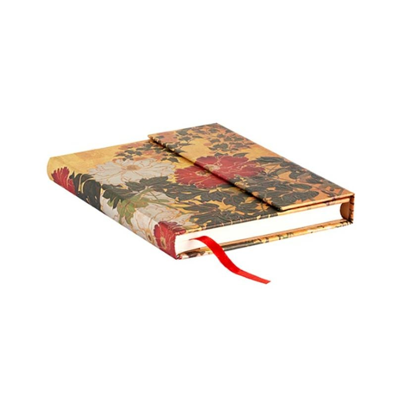 paperblanks 琳派の花 夏 ミディサイズ ハードカバー 罫線 ペーパーブランクス