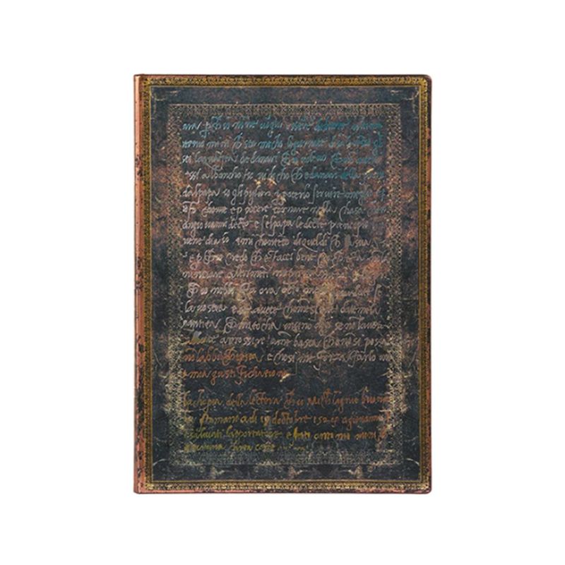 paperblanks FLEXIS ミケランジェロ Handwriting 「手跡」 ミディサイズ ソフトカバー 罫線 ペーパーブランクス