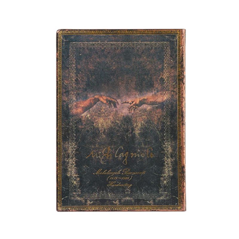 paperblanks FLEXIS ミケランジェロ Handwriting 「手跡」 ミディサイズ ソフトカバー 罫線 ペーパーブランクス
