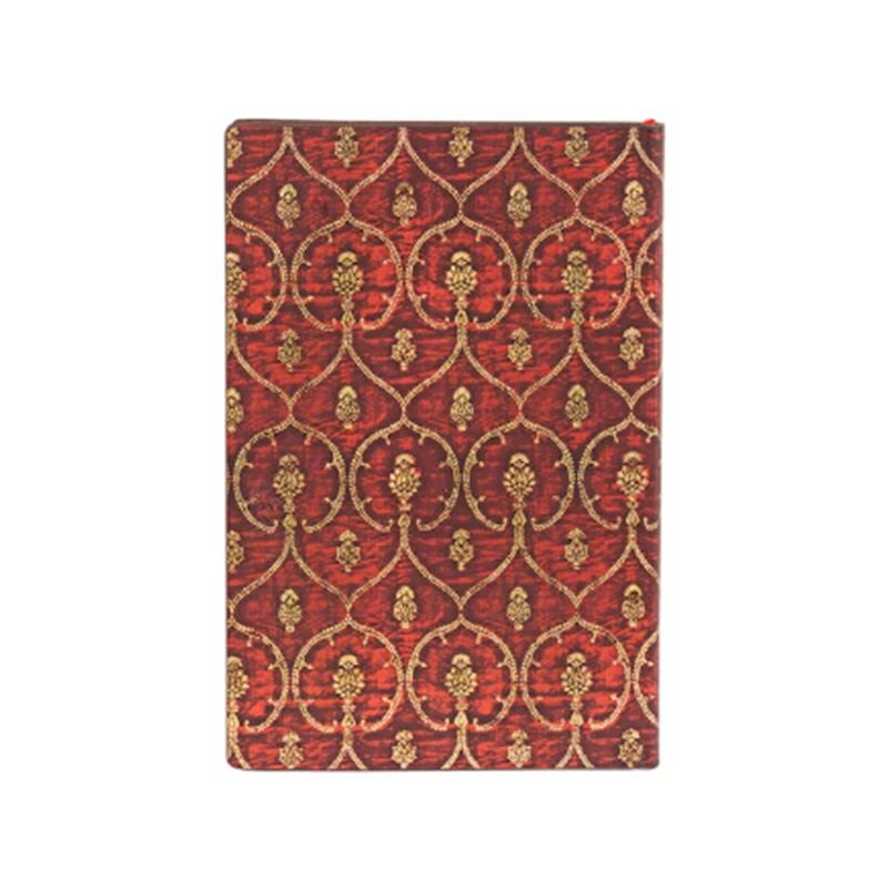 paperblanks FLEXIS レッドベルベッド ミニサイズ ソフトカバー 罫線 ペーパーブランクス