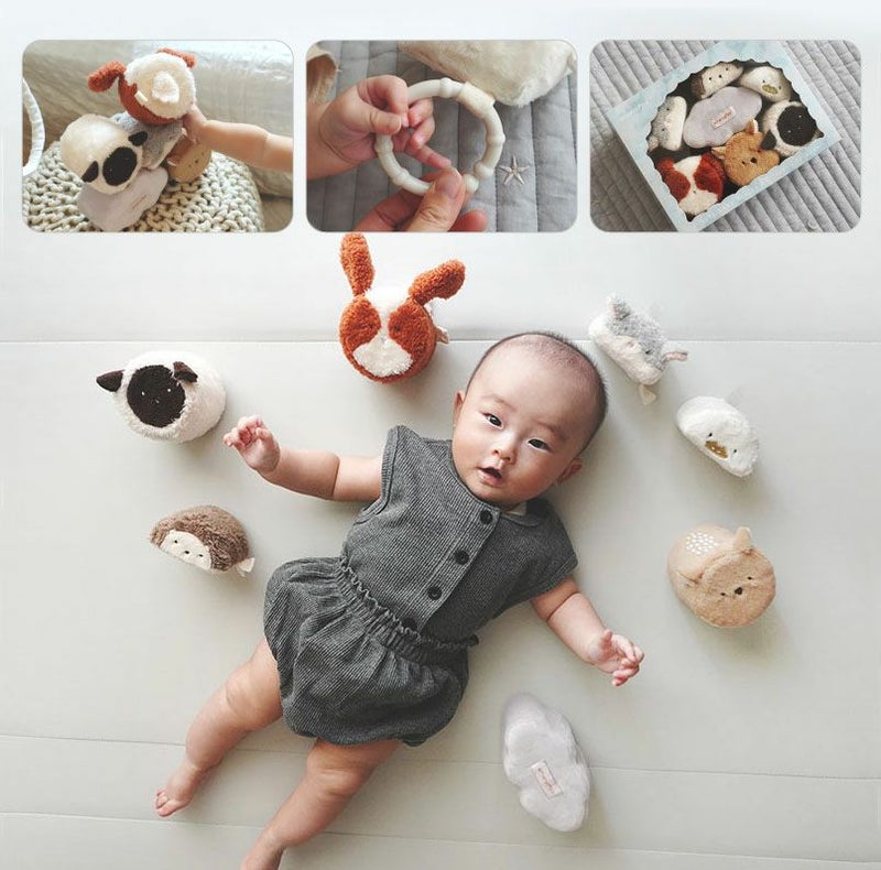 amanoppo あまのっぽ もちふわブロック ふわふわ＋ 森の新しいおともだち カラビナ付き 出産祝い 誕生日 記念日 贈り物 プレゼント