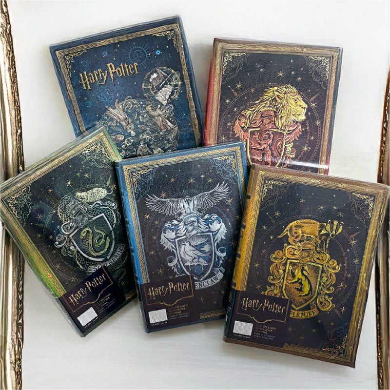 【全寮セット】 【ミディサイズ 罫線】 ペーパーブランクス Paperblanks  ハリーポッター Harry Potter グリフィンドール スリザリン レイブンクロー ハッフルパフ ホグワーツの伝説 5冊セット 罫線 ミディ