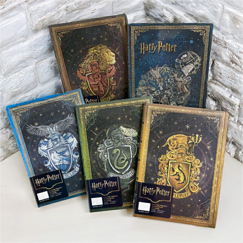 【全寮セット】 【ミディサイズ 無地】 ペーパーブランクス Paperblanks  ハリーポッター Harry Potter グリフィンドール スリザリン レイブンクロー ハッフルパフ ホグワーツの伝説 5冊セット 無地 ミディ