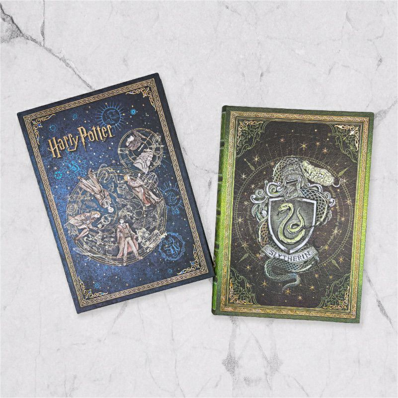 【ミディ 罫線 2冊セット】Paperblanks ペーパーブランクス Harry Potter ハリーポッター ホグワーツの伝説＆スリザリン ノート