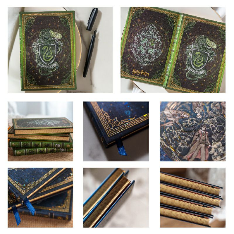 【ミディ 無地 2冊セット】Paperblanks ペーパーブランクス Harry Potter ハリーポッター ホグワーツの伝説＆スリザリン ノート