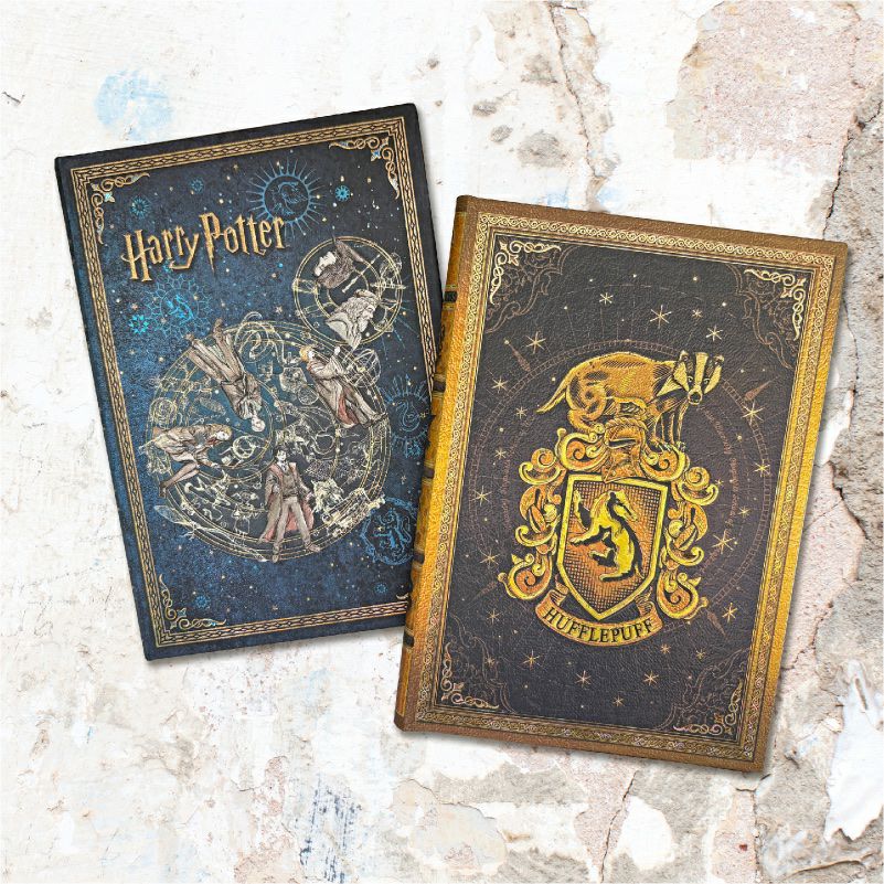 【ミディ 無地 2冊セット】Paperblanks ペーパーブランクス Harry Potter ハリーポッター ホグワーツの伝説＆ハッフルパフ ノート