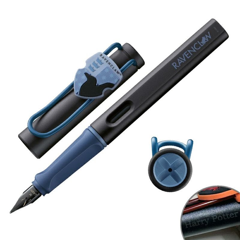 【名入れ無料】 ラミー サファリ LAMY Safari 万年筆 ハリーポッター ハリポタ Harry Potter レイブンクロー ホグワーツ 紋章付き 文房具 筆記具 ブルー 青 ネイビー ギフト 誕生日 推し活 推し寮