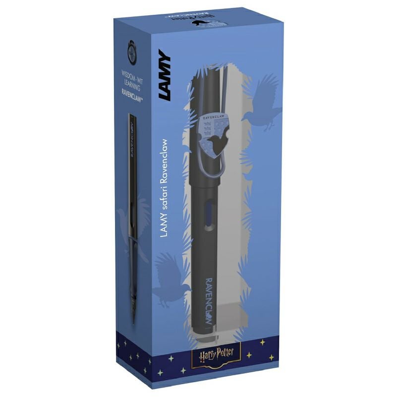 【名入れ無料】 ラミー サファリ LAMY Safari 万年筆 ハリーポッター ハリポタ Harry Potter レイブンクロー ホグワーツ 紋章付き 文房具 筆記具 ブルー 青 ネイビー ギフト 誕生日 推し活 推し寮