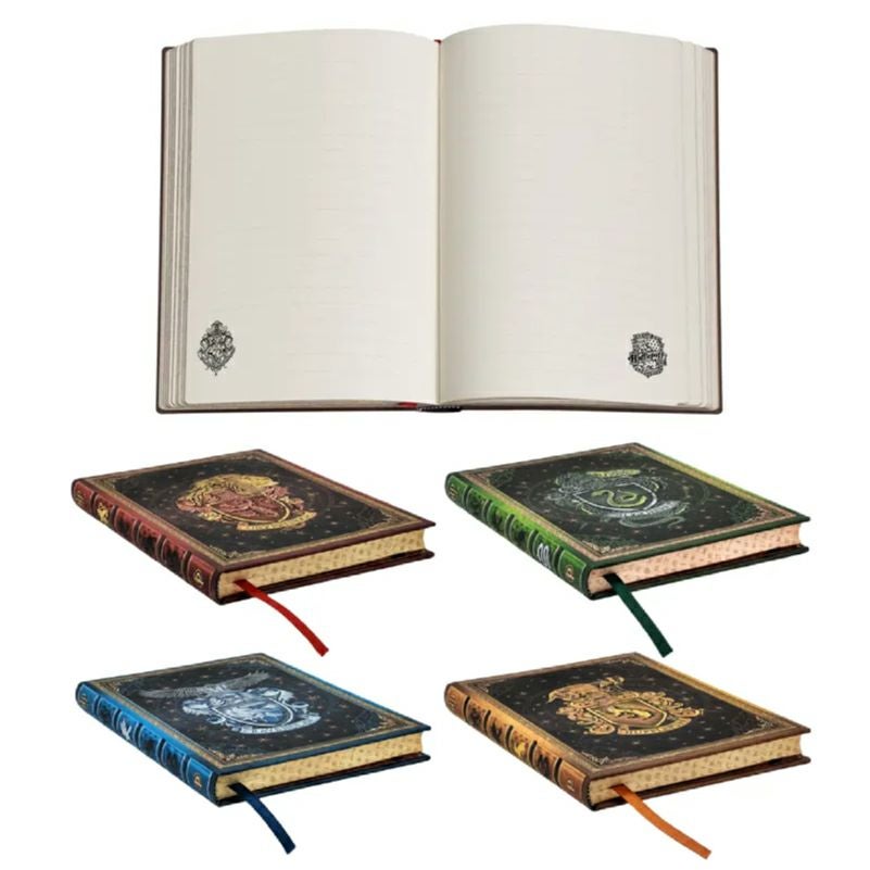 【名入れ無料】ハリーポッター Harry Potter LAMY サファリ 万年筆 4寮セット ＋ ペーパーブランクス ミディ 罫線 ノート4冊セット ホグワーツ 全寮コンプリート ８点セット グリフィンドール スリザリン レイブンクロー ハッフルパフ ハリポタ