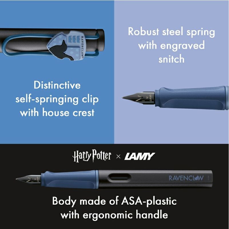【名入れ無料】　ラミー サファリ LAMY Safari ハリーポッター Harry Potter ハリポタ 万年筆 ペーパーブランクス Paperblanks レイブンクロー ホグワーツ ミディ 罫線 ノート 2点セット 誕生日 ギフト 推し活