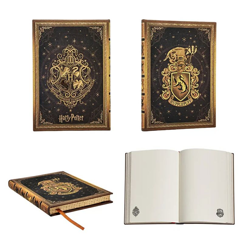 【ウルトラ罫線/ミディ無地 2冊セット】 Paperblanks ペーパーブランクス Harry Potter ハリーポッター ホグワーツの伝説 ハッフルパフ ノート