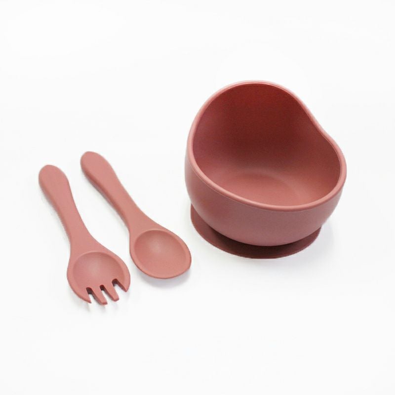 【名入れ無料】 シリコンボウル オールシリコンカトラリー セット スプーン＆フォーク ベビー 吸盤 BABY BOWL 赤ちゃん キッズ こども 食器 離乳 出産祝い ギフト 誕生日 プレゼント