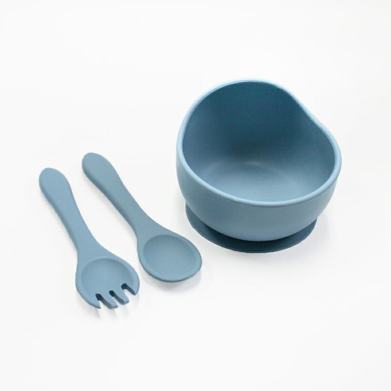 【名入れ無料】 シリコンボウル オールシリコンカトラリー セット スプーン＆フォーク ベビー 吸盤 BABY BOWL 赤ちゃん キッズ こども 食器 離乳 出産祝い ギフト 誕生日 プレゼント