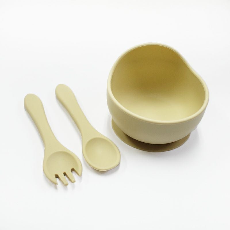 【名入れ無料】 シリコンボウル オールシリコンカトラリー セット スプーン＆フォーク ベビー 吸盤 BABY BOWL 赤ちゃん キッズ こども 食器 離乳 出産祝い ギフト 誕生日 プレゼント