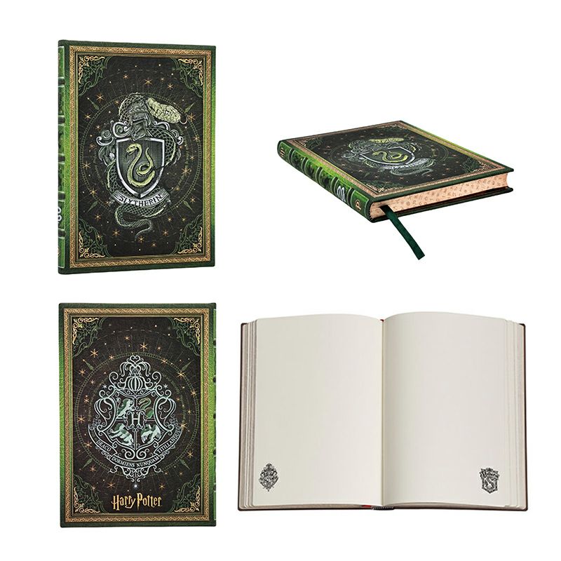 【mini罫線/ミディ無地 2冊セット】 Paperblanks ペーパーブランクス Harry Potter ハリーポッター ホグワーツの伝説 スリザリン ノート