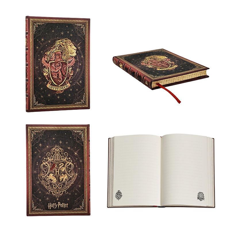 【ミディ無地/ミディ罫線 2冊セット】 Paperblanks ペーパーブランクス Harry Potter ハリーポッター ホグワーツの伝説 グリフィンドール ノート