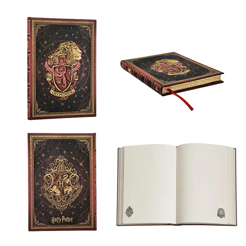 【ミディ無地/罫線 2冊セット】 Paperblanks ペーパーブランクス Harry Potter ハリーポッター グリフィンドール ハッフルパフ ノート