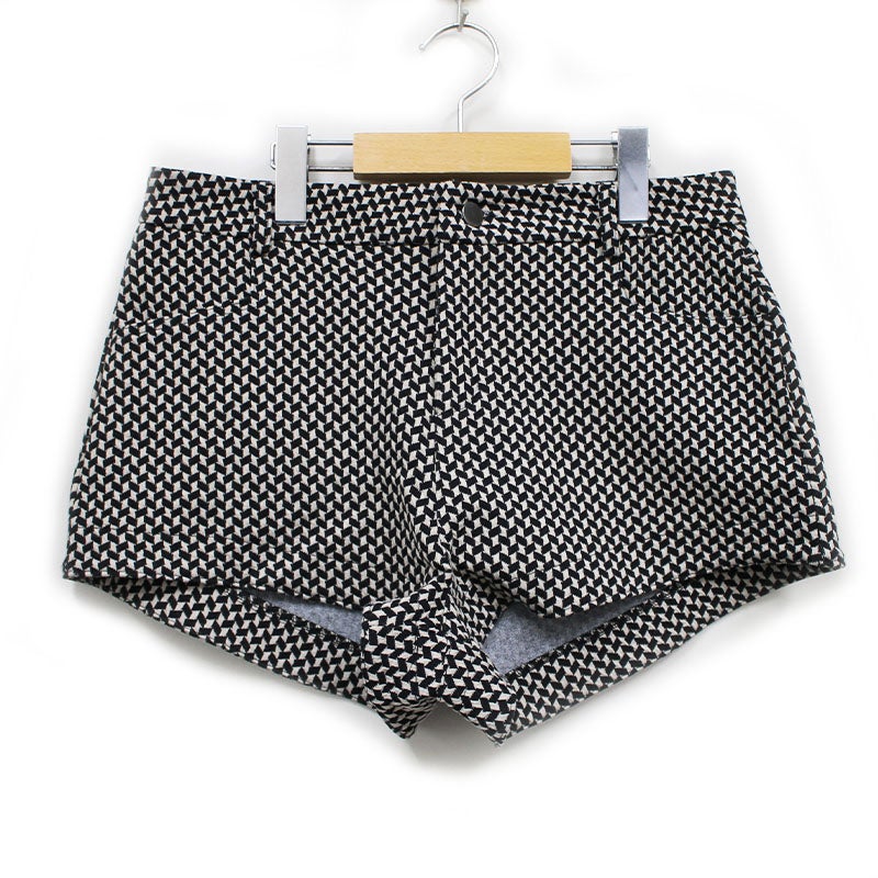 ロイヤルプリンセス ROYAL PRINCESS ショートパンツ ボトムス ジッパーフライ チェック L ブラック×ベージュ