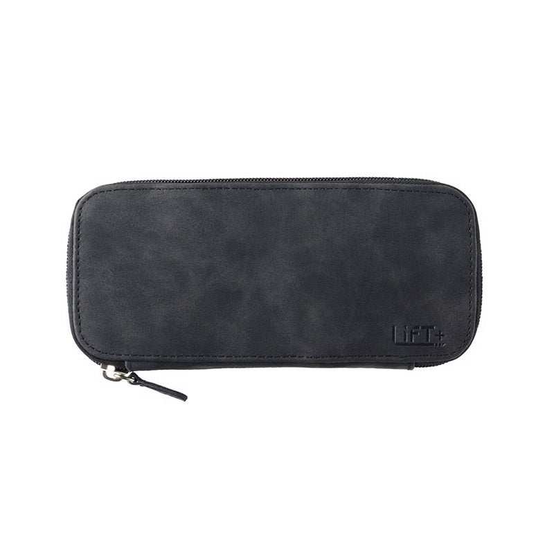 【名入れ無料】 LIFT+ ラウンドジップペンケース 筆箱 レザー Kitera 0.5mm リフト ブラウン グレー ビジネス 文房具 筆記具 ギフト 記念 プレゼント
