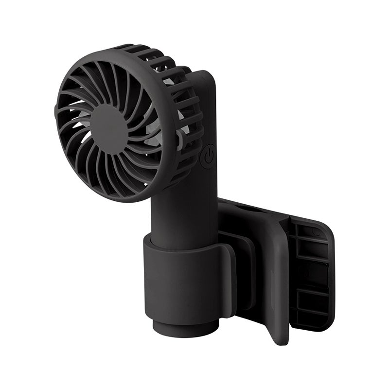 【名入れ】日傘にもつけられるクリップ付ハンディファン 手持ち 卓上 3WAY 小型 チャコールブラック ホワイト 扇風機 冷却 アウトドア 屋外 熱中症 暑さ対策 USB充電 ノベルティ グッズ ギフト 母の日 父の日 プレゼント