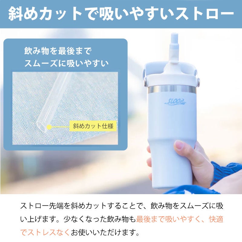 【名入れ無料】【ロゴ対応】フリップストロータンブラー 900ml ステンレス 真空断熱二重構造 保冷 ハンドル付き 2WAY 水筒 SLOOP スループ 熱中症対策 水分補給 スポーツ 卒団 卒業 プレゼント 記念品