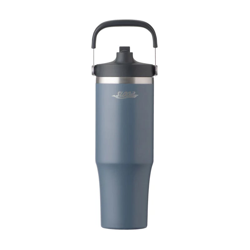 【名入れ無料】【ロゴ対応】フリップストロータンブラー 900ml ステンレス 真空断熱二重構造 保冷 ハンドル付き 2WAY 水筒 SLOOP スループ 熱中症対策 水分補給 スポーツ 卒団 卒業 プレゼント 記念品