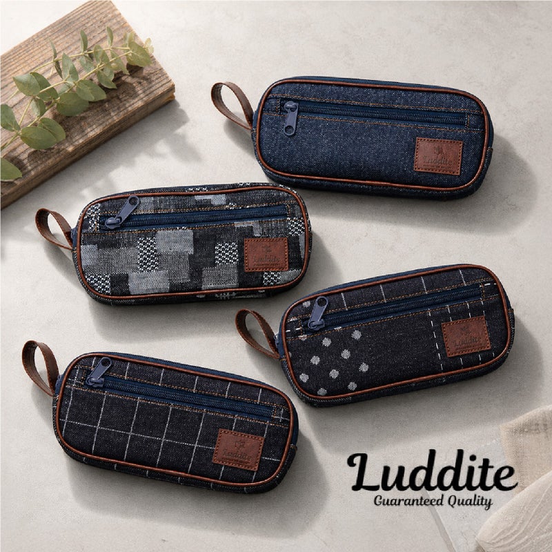 ラダイト LUDDITE 岡山デニム リゾネートペンケース 大容量 多機能 筆箱 LDD-REPN
