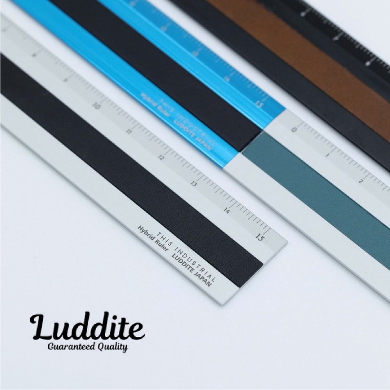 ラダイト LUDDITE THIS INDUSTRIAL Hybrid Ruler 15cm アルミ定規 製図 文房具 日本製 LDTI-HRB