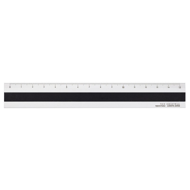 ラダイト LUDDITE THIS INDUSTRIAL Hybrid Ruler 15cm アルミ定規 製図 文房具 日本製 LDTI-HRB