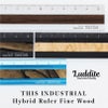 ラダイト LUDDITE THIS INDUSTRIAL Hybrid Ruler Fine Wood 15cm アルミ定規 製図 文房具 日本製 LDTI-HRW