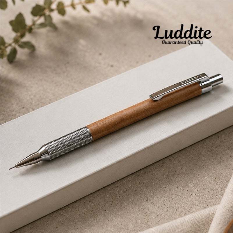 ラダイト LUDDITE EverDraw Wood Model 0.5 チェリーウッド 天然木 木軸シャープペンシル 0.5mm 日本製 LDW-MP4CW
