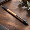  ラダイト LUDDITE EVERDRAW Wood Model ボールペン Mブラック ウォールナット 天然木 木軸ボールペン 0.8mm 低重心 日本製 LDWB-BP4WN