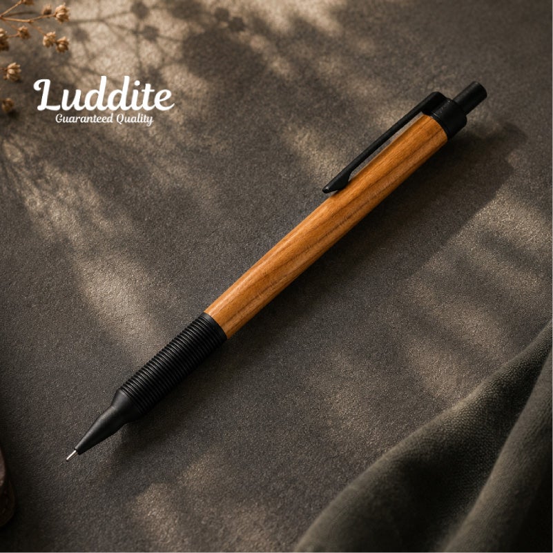 ラダイト LUDDITE EverDraw Wood Model 0.5 Mブラック チェリーウッド 天然木 木軸シャープペンシル 0.5mm 日本製 LDWB-MP4CW