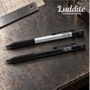 ラダイト LUDDITE TechDraw2 0.5mm 0.3mm BK SV  ブラック シルバー 製図用シャープペンシル シャーペン 文房具 筆記具 ステーショナリー 低重心 金属軸 日本製 LDB-MP2BK